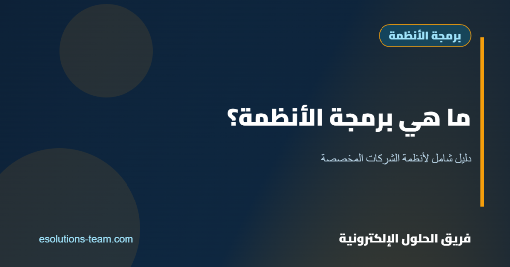 ما هي برمجة الأنظمة؟ دليل شامل لفهم أنظمة الشركات المخصصة